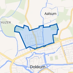 Kaart van Dokkum Weeshuislanden