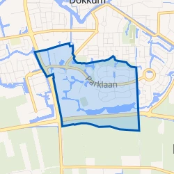 Kaart van Dokkum Jantjeszeepolder