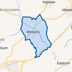 Kaart van Wetsens