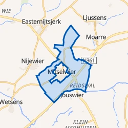 Kaartje van Verspreide huizen Metslawier