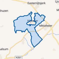 Kaartje van Verspreide huizen Niawier