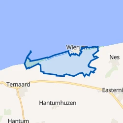 Kaartje van Verspreide huizen Wierum