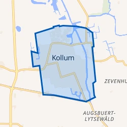 Kaart van Kollum