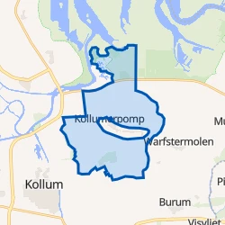 Kaart van Verspreide huizen Kollumerpomp