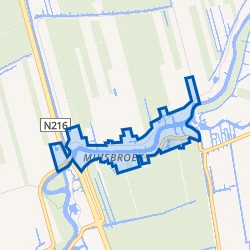 Kaart van Giessenburg-Oost