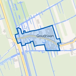 Kaart van Goudriaan-Dorp