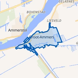 Kaart van Groot-Ammers-Dorp