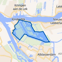 Kaartje van Kinderdijk-Buitengebied