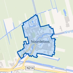 Kaart van Noordeloos-Dorp
