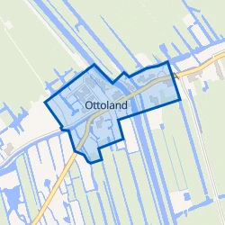 Kaart van Ottoland-Dorp-West