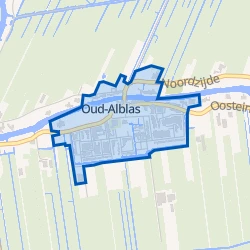 Kaart van Oud-Alblas-Dorp