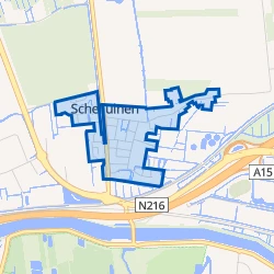 Kaart van Schelluinen-Dorp