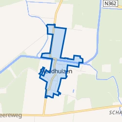 Kaart van Meedhuizen