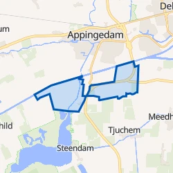 Kaartje van Buitengebied Zuid-Appingedam