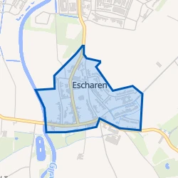 Kaart van Escharen kom