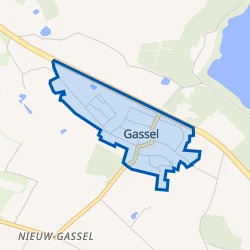 Kaart van Gassel kom