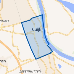 Kaart van Cuijk kern