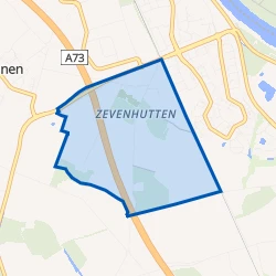 Kaartje van Cuijk buitengebied ten zuid-westen