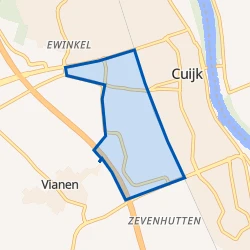 Kaart van Cuijk industriegebied