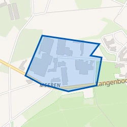 Kaartje van Bedrijventerrein De Meeren