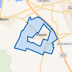 Kaart van Vianen buitengebied