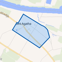 Kaart van Sint Agatha kern
