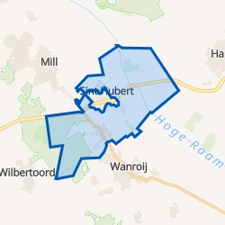 Kaart van Sint Hubert buitengebied