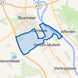 Kaart van Sambeek buitengebied