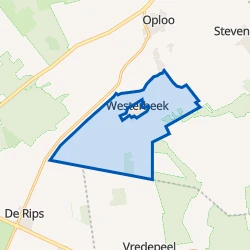 Kaart van Westerbeek buitengebied