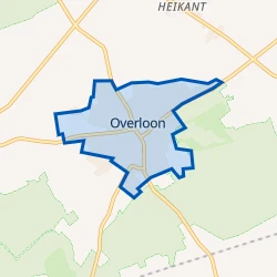 Kaart van Overloon Centrum