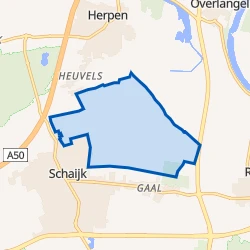 Kaartje van Overige verspreide huizen Schaijk
