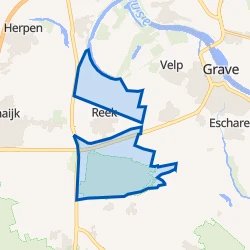 Kaart van Verspreide huizen Reekse Heide en Bovenland