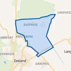 Kaart van Verspreide huizen Duifhuis-Kreitsberg